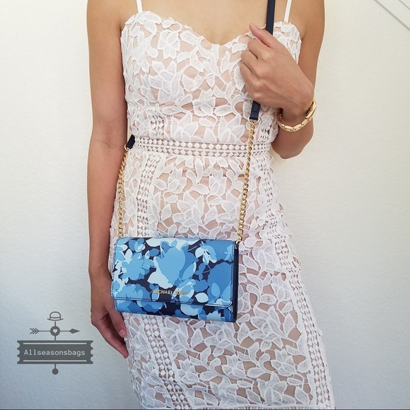 NWT Michael Kors Jet set travel floral crossbody - Picture 2 of 8